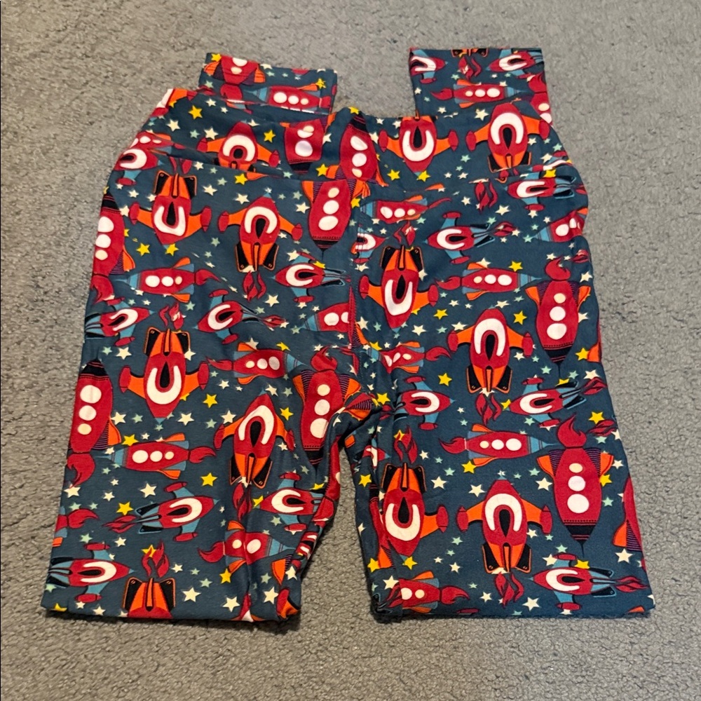 Cherokee Rocket Pajama Bottoms - Red and Navy